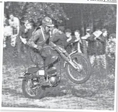  ?? ?? Arthur Lampkin on a Cobra fitted with Norton forks.