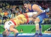  ?? PTI ?? Sushil Kumar regularly trains with a foreign coach.