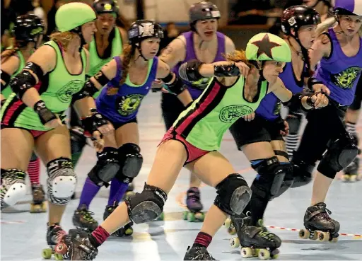  ?? PHOTO: PATRICK HAMILTON ?? The Sirens of Smash and the Living Dead Rollers of Christchur­ch will be battling it out at the Nelson Skating Rink at Tahunanui this Saturday.