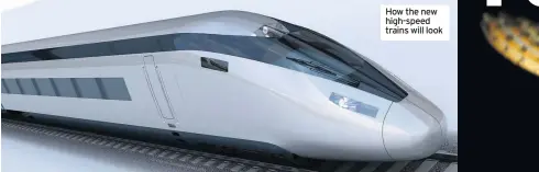  ??  ?? How the new high-speed trains will look