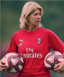  ?? LAPRESSE ?? Carolina Morace, 54, prima stagione con il Milan femminile