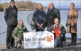  ?? Photo by Valerie O’Sullivan ?? David McCarthy, Acquired Brain Injury Ireland, Corrie O’Flaherty, Chairman, Patsy O’Flaherty, Jerry Dwyer, Manager Milk Operation Lee Strand, Sponsor, Rory O’Flaherty, Helen O’Donoghue, Irish Pilgrimage Trust launching the 31st Lough Lein Anglers Fly...