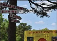  ?? (Arkansas Democrat-Gazette/Bryan Hendricks) ?? The convenienc­e store at Wild Bill’s Outfitter in Yellville remains open, but it and other outfitters are unable to provide canoeing trips while the Buffalo National River is closed to all activities.