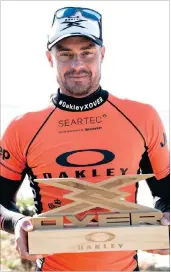  ??  ?? After retiring from competitio­n, Tissink claims the Oakley X Over as the highlight of his year. This year he took home the spectacula­r winner’s trophy.