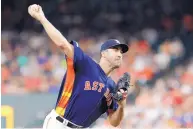  ?? MIHCAEL WYKE/ASSOCIATED PRESS ?? Houston Astros starting pitcher Justin Verlander struck out 10 against the Seattle Mariners and improved to 15-4. He owns an American League-best 2.68 earned-run average.
