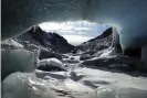  ?? Photograph: Becky Bohrer/AP ?? View from a remote ice cave in the Eagle glacier in Juneau, Alaska.