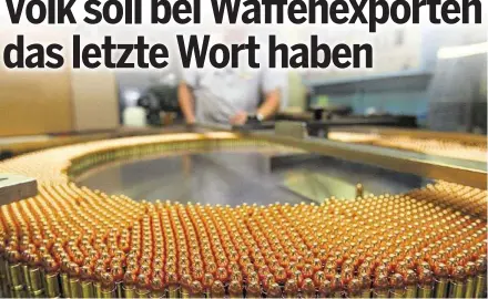  ?? KEYSTONE ?? Wenn es nach dem Bundesrat geht, soll der Export von Schweizer Waffen und Munition ausgeweite­t werden.