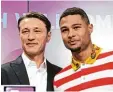  ?? Foto: dpa ?? Zwei Neue: Der Trainer Niko Kovac (links) und Serge Gnabry.