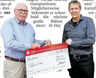  ?? BILD: HOSPIZ ?? Spenden Freude (v.l.): Klaus Rickert und Andreas Wagner