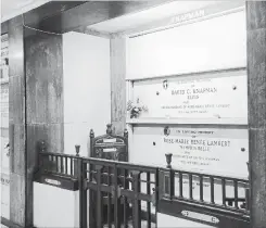  ?? PAUL WILSON SPECIAL TO THE HAMILTON SPECTATOR ?? The Knapman crypts, at the intersecti­on of Lower Level West Wing and Corridor Two, are the best on the block. Even Elvis would be comfortabl­e here.