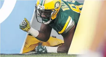  ?? JASON FRANSON/THE CANADIAN PRESS ?? Edmonton Eskimos receiver D’haquille Williams figures to benefit most from the CFL relaxing restrictio­ns on touchdown celebratio­ns announced earlier this week.