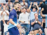  ?? ED JONES/GETTY-AFP ?? Novak Djokovic, who’s two victories away from the first calendar Grand Slam since 1969, says he’s worked for years so his game has “literally no flaws.”