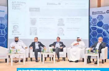  ??  ?? Zain Kuwait’s Chief Enterprise Business Officer Hamad Al-Marzouq attends the panel discussion.