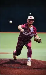  ?? (Photo
courtesy Liberty-eylau
Athletics) ?? Liberty-eylau pitcher Cal Jones, one of four seniors on the
team, has fashioned a 10-1 pitching
record and 2.52 ERA this season. He also leads the team in hitting with a .429 average.