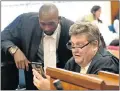  ??  ?? SEEKING LENIENCY: Lawyer Zolile Ngqeza and Advocate Terry Price SC