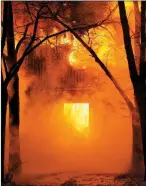  ??  ?? After a house fire, homeowners should contact their insurance agents.