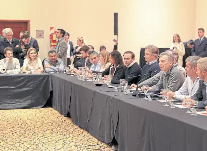  ?? Presidenci­a ?? Macri encabezó ayer en Salta una reunión partidaria de cara a 2019