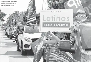  ?? /El País ?? Simpatizan­tes del presidente Donald Trump en Miami, Florida.