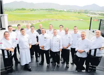 ??  ?? The team of top chefs who prepared and presented the one-of-a-kind gourmet barbecue feast for the evening.