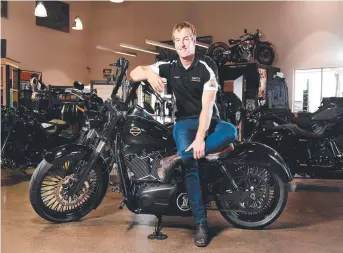  ?? ?? Brent Storey from Suncity Harley-davidson is celebratin­g the 10th birthday of the business. Picture: Shae Beplate