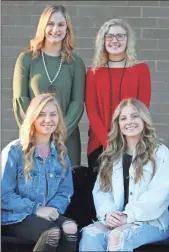  ?? Jeremy Stewart ?? Sophomore representa­tives on the 2021 Cedartown High School homecoming court are Hayze Griffin (clockwise, from top left), Emily Barker, Anna Beth O’Neal and Autumn Boatner.