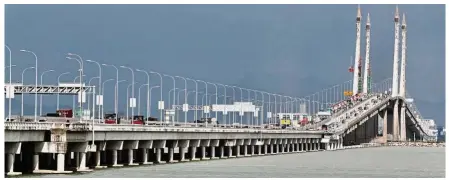  ??  ?? New system: The Penang Bridge was supposed to be one of the locations for the PLUS RFID system to kick off on Dec 15, according to reports.