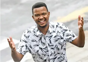  ??  ?? UCT student Ntebogang Segone rose above his circumstan­ces to graduate with a BSc, with excellent results.