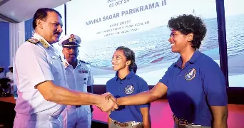 Two women Navy officers set sail to circumnavi­gate the globe ...