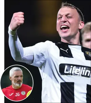  ??  ?? Jim Goodwin (inset) says Kristian Dennis was at a massive club