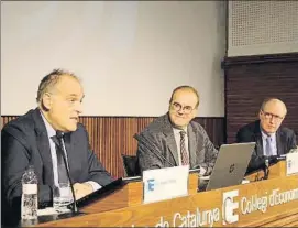  ?? FOTO: CEC ?? Javier Tebas expuso la situación económica de LaLiga y su estrategia de expansión.