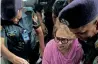  ?? AFP ?? Khaleda Zia is taken to the Bangabandh­u sheikh mujib medical University. —