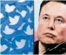  ?? Reuters-Yonhap ?? Elon Musk is seen on a smartphone placed on printed Twitter logos in this illustrati­on.