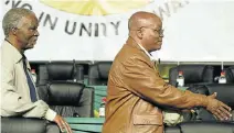  ??  ?? At the ANC’s national conference in Polokwane in 2007, top and above, Mbeki found himself sidelined as Zuma ascended to power.