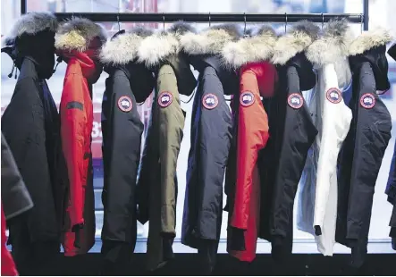  ?? MUSCHI/BLOOMBERG CHRISTINNE ?? Not long after Canada Goose parkas became a winter fashion hit, cheaper knockoffs started to appear.