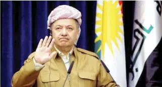  ??  ?? Masoud Barzani