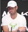  ?? (AFP) ?? Spain’s Rafael Nadal at the post-match press conference at the Australian Open in Melbourne on Wednesday.