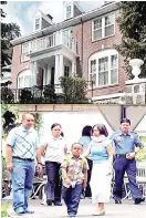  ??  ?? Is this justice? Above, Aquino’s home in the US, where he was allowed by Marcos to have
heart surgery and stay indefinite­ly. Below, Arroyo visited by son and grandson on her last
birthday at Veterans’ Memorial Hospital.