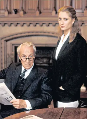  ??  ?? Dishonoura­ble member: Ian Richardson and Susannah Harker in the BBC adaptation of Michael Dobbs’s 1989 novel House of Cards