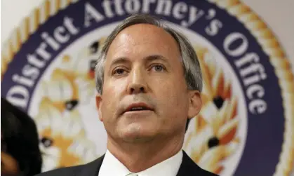  ?? Photograph: Tony Gutierrez/AP ?? The Texas attorney general, Ken Paxton, made no admission of wrongdoing to accusation­s of bribery and abuse of office.