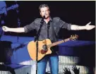  ?? JOURNAL SENTINEL FILES ?? Blake Shelton’s show will be his third as headliner at Summerfest’s amphitheat­er.