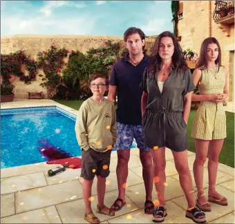  ?? ?? The Holiday with Aidan McCann, Owen McDonnell, Jill Halfpenny and Lara McDonnell on Tuesday, on Channel 5, at 9pm