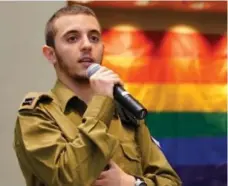  ?? ISRAELI MINISTRY OF FOREIGN AFFAIRS ?? Israeli Shachar Erez spoke to Canadian officials about creating a better environmen­t for transgende­r people to serve in the military.