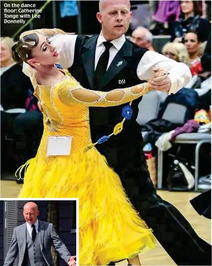  ??  ?? On the dance floor: Catherine Tonge with Lee Donnelly