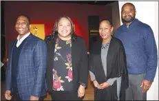  ?? NWA Democrat-Gazette/CARIN SCHOPPMEYE­R ?? Corey Bender (from left), Twilla Brooks and Marvin and Nicole Deshommes attend the Men of Steel, Women of Wonder preview.