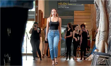  ?? PHOTO: MONIQUE FORD / FAIRFAX NZ ?? Mila ReueluBuch­anan of Porirua practices her walk before auditionin­g for the Miromoda Fashion Show.