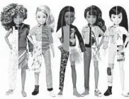 ?? MATTEL ?? Creatable World dolls are “gender inclusive,” where form and fashion are not stereotypi­cally male or female.