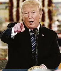  ?? Evan Vucci/ap ?? O presidente americano Donald Trump discursa durante evento na Casa Branca, em Washington