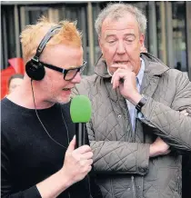  ??  ?? OPENING UP Evans interviews Clarkson for Radio 2 yesterday