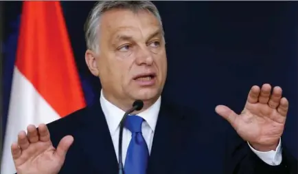  ?? ?? Hvorfor er Orbán begyndt at holde så meget med Putin og Rusland og de antidemokr­atiske kraefter i Europa? Nok fordi han ikke på sigt kunne vaere sikker på at beholde magten i Ungarn, hvis han også havde beholdt demokratie­t, som det hidtil har vaeret, skriver Lars Hovbakke Sørensen. Arkivfoto: Darko Vojinovic