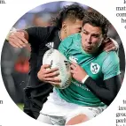  ?? ?? Rieko Ioane, here stopping an Irish attack during the first test in Auckland, says he has appreciate­d the importance of defence the longer his career has progressed.